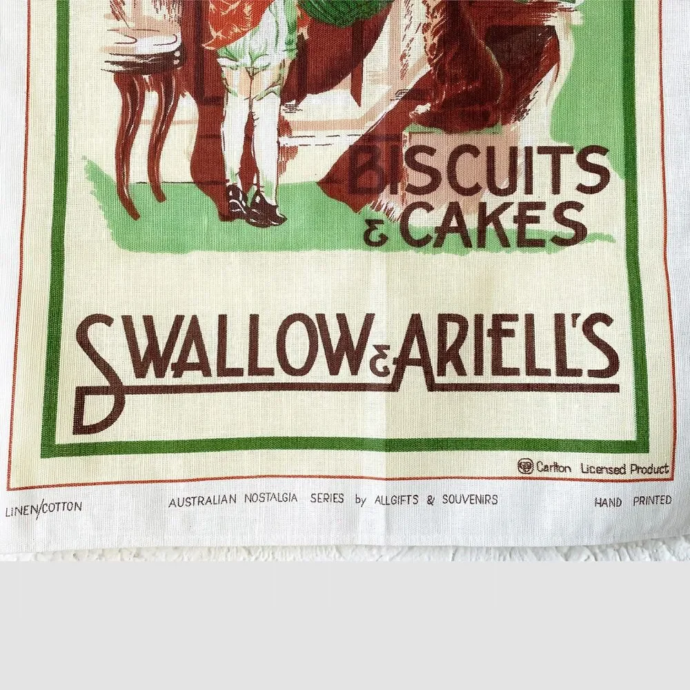 Australian Swallow and Ariell's Biscuits & Cakes Linen/Cotton Wall Hanging
